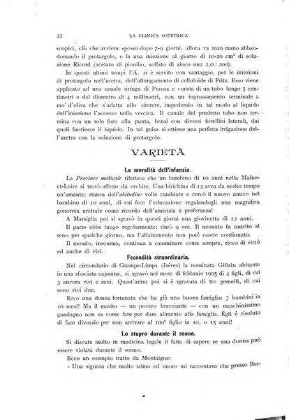 La clinica ostetrica rivista di ostetricia, ginecologia e pediatria. - A. 1, n. 1 (1899)-a. 40, n. 12 (dic. 1938)