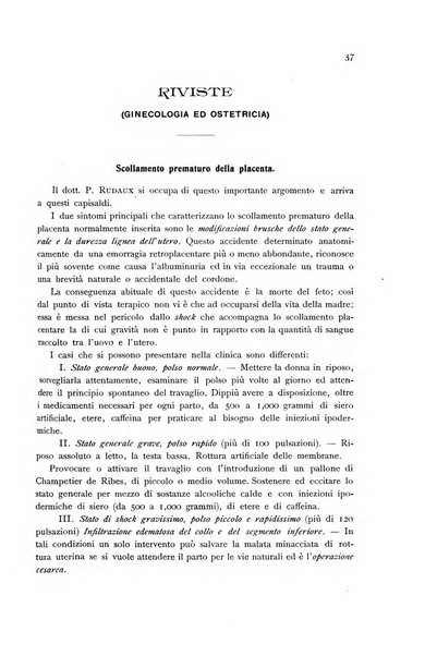 La clinica ostetrica rivista di ostetricia, ginecologia e pediatria. - A. 1, n. 1 (1899)-a. 40, n. 12 (dic. 1938)