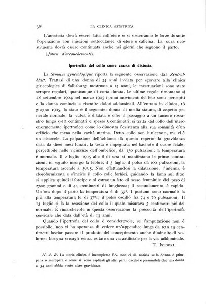 La clinica ostetrica rivista di ostetricia, ginecologia e pediatria. - A. 1, n. 1 (1899)-a. 40, n. 12 (dic. 1938)