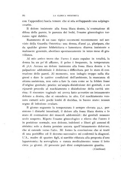 La clinica ostetrica rivista di ostetricia, ginecologia e pediatria. - A. 1, n. 1 (1899)-a. 40, n. 12 (dic. 1938)