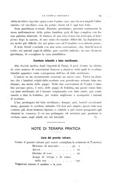 La clinica ostetrica rivista di ostetricia, ginecologia e pediatria. - A. 1, n. 1 (1899)-a. 40, n. 12 (dic. 1938)