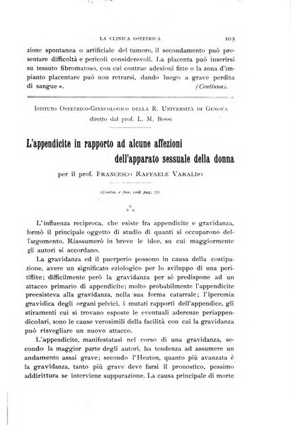 La clinica ostetrica rivista di ostetricia, ginecologia e pediatria. - A. 1, n. 1 (1899)-a. 40, n. 12 (dic. 1938)