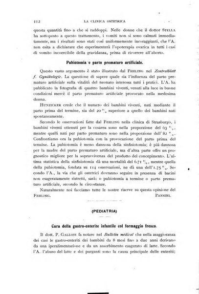 La clinica ostetrica rivista di ostetricia, ginecologia e pediatria. - A. 1, n. 1 (1899)-a. 40, n. 12 (dic. 1938)