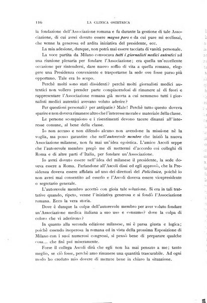 La clinica ostetrica rivista di ostetricia, ginecologia e pediatria. - A. 1, n. 1 (1899)-a. 40, n. 12 (dic. 1938)