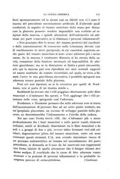 La clinica ostetrica rivista di ostetricia, ginecologia e pediatria. - A. 1, n. 1 (1899)-a. 40, n. 12 (dic. 1938)