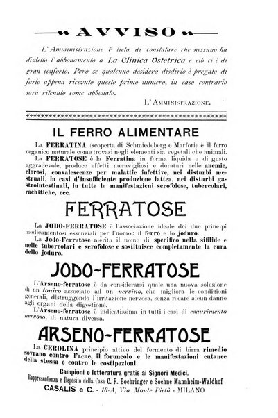 La clinica ostetrica rivista di ostetricia, ginecologia e pediatria. - A. 1, n. 1 (1899)-a. 40, n. 12 (dic. 1938)