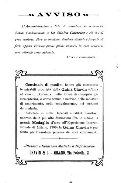 La clinica ostetrica rivista di ostetricia, ginecologia e pediatria. - A. 1, n. 1 (1899)-a. 40, n. 12 (dic. 1938)