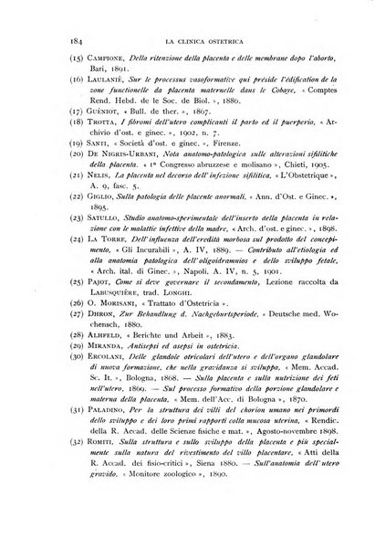 La clinica ostetrica rivista di ostetricia, ginecologia e pediatria. - A. 1, n. 1 (1899)-a. 40, n. 12 (dic. 1938)