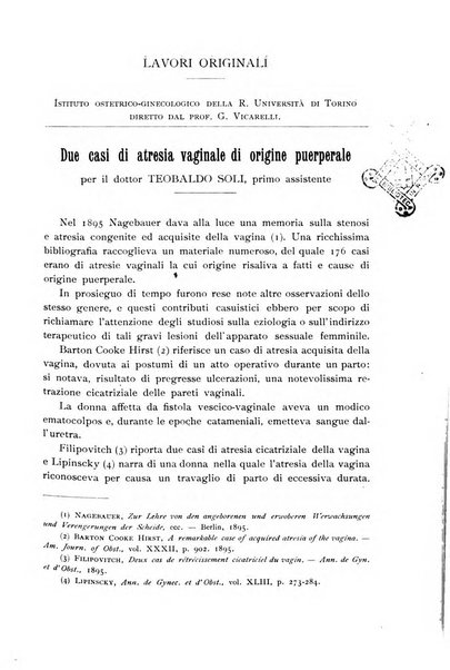 La clinica ostetrica rivista di ostetricia, ginecologia e pediatria. - A. 1, n. 1 (1899)-a. 40, n. 12 (dic. 1938)