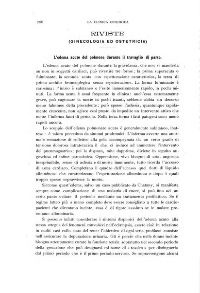 La clinica ostetrica rivista di ostetricia, ginecologia e pediatria. - A. 1, n. 1 (1899)-a. 40, n. 12 (dic. 1938)