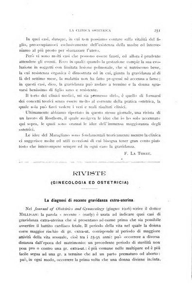 La clinica ostetrica rivista di ostetricia, ginecologia e pediatria. - A. 1, n. 1 (1899)-a. 40, n. 12 (dic. 1938)