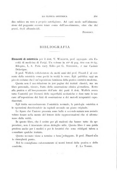 La clinica ostetrica rivista di ostetricia, ginecologia e pediatria. - A. 1, n. 1 (1899)-a. 40, n. 12 (dic. 1938)