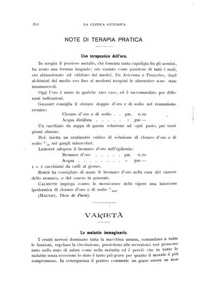 La clinica ostetrica rivista di ostetricia, ginecologia e pediatria. - A. 1, n. 1 (1899)-a. 40, n. 12 (dic. 1938)