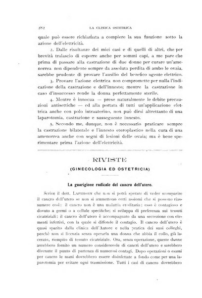 La clinica ostetrica rivista di ostetricia, ginecologia e pediatria. - A. 1, n. 1 (1899)-a. 40, n. 12 (dic. 1938)