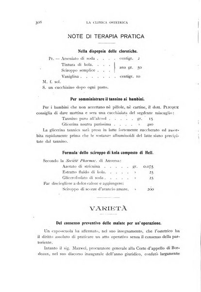 La clinica ostetrica rivista di ostetricia, ginecologia e pediatria. - A. 1, n. 1 (1899)-a. 40, n. 12 (dic. 1938)