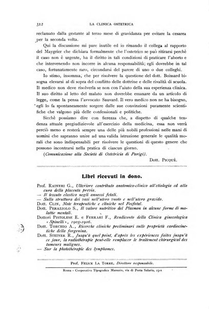 La clinica ostetrica rivista di ostetricia, ginecologia e pediatria. - A. 1, n. 1 (1899)-a. 40, n. 12 (dic. 1938)