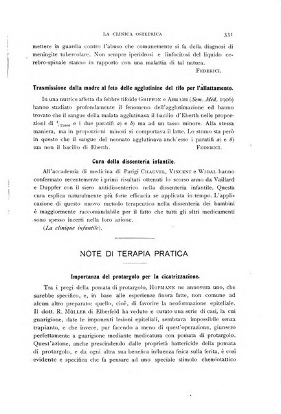 La clinica ostetrica rivista di ostetricia, ginecologia e pediatria. - A. 1, n. 1 (1899)-a. 40, n. 12 (dic. 1938)