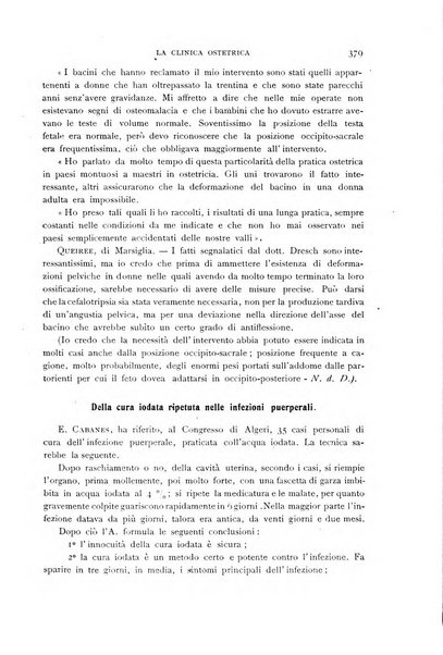 La clinica ostetrica rivista di ostetricia, ginecologia e pediatria. - A. 1, n. 1 (1899)-a. 40, n. 12 (dic. 1938)