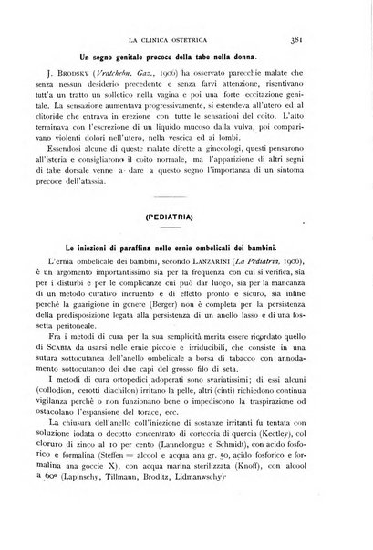 La clinica ostetrica rivista di ostetricia, ginecologia e pediatria. - A. 1, n. 1 (1899)-a. 40, n. 12 (dic. 1938)