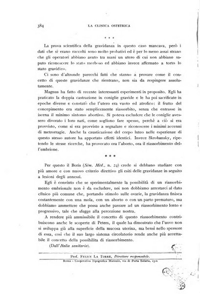 La clinica ostetrica rivista di ostetricia, ginecologia e pediatria. - A. 1, n. 1 (1899)-a. 40, n. 12 (dic. 1938)