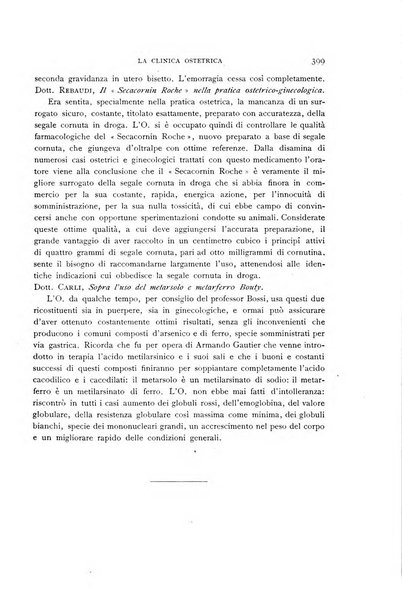 La clinica ostetrica rivista di ostetricia, ginecologia e pediatria. - A. 1, n. 1 (1899)-a. 40, n. 12 (dic. 1938)