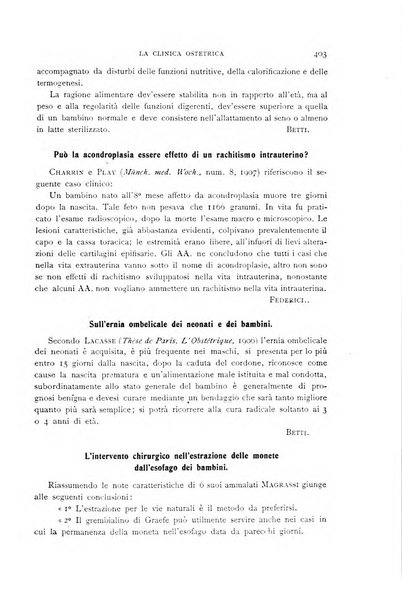 La clinica ostetrica rivista di ostetricia, ginecologia e pediatria. - A. 1, n. 1 (1899)-a. 40, n. 12 (dic. 1938)