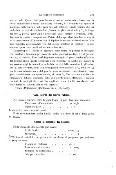 La clinica ostetrica rivista di ostetricia, ginecologia e pediatria. - A. 1, n. 1 (1899)-a. 40, n. 12 (dic. 1938)