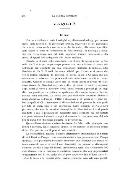 La clinica ostetrica rivista di ostetricia, ginecologia e pediatria. - A. 1, n. 1 (1899)-a. 40, n. 12 (dic. 1938)