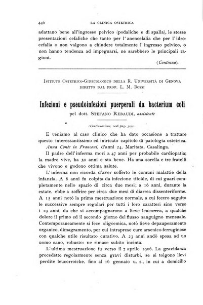 La clinica ostetrica rivista di ostetricia, ginecologia e pediatria. - A. 1, n. 1 (1899)-a. 40, n. 12 (dic. 1938)