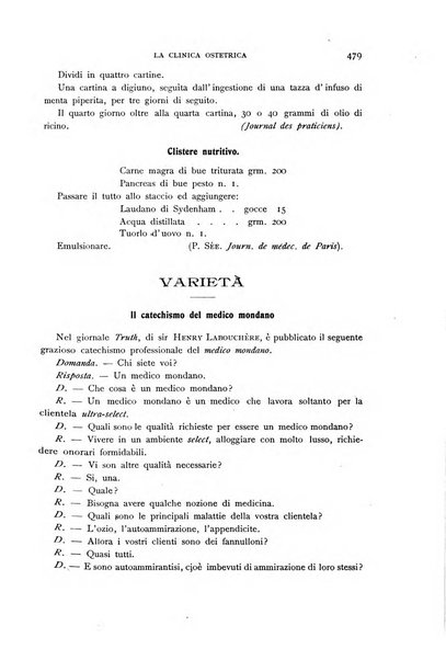 La clinica ostetrica rivista di ostetricia, ginecologia e pediatria. - A. 1, n. 1 (1899)-a. 40, n. 12 (dic. 1938)