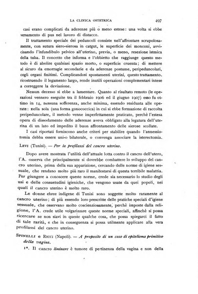 La clinica ostetrica rivista di ostetricia, ginecologia e pediatria. - A. 1, n. 1 (1899)-a. 40, n. 12 (dic. 1938)