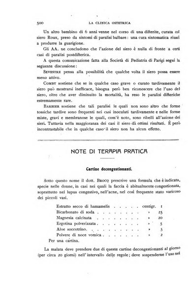 La clinica ostetrica rivista di ostetricia, ginecologia e pediatria. - A. 1, n. 1 (1899)-a. 40, n. 12 (dic. 1938)