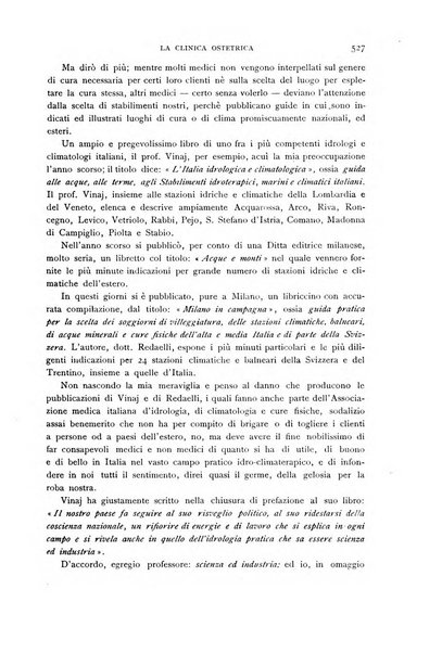 La clinica ostetrica rivista di ostetricia, ginecologia e pediatria. - A. 1, n. 1 (1899)-a. 40, n. 12 (dic. 1938)