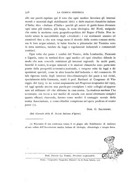 La clinica ostetrica rivista di ostetricia, ginecologia e pediatria. - A. 1, n. 1 (1899)-a. 40, n. 12 (dic. 1938)