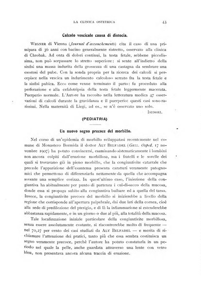 La clinica ostetrica rivista di ostetricia, ginecologia e pediatria. - A. 1, n. 1 (1899)-a. 40, n. 12 (dic. 1938)