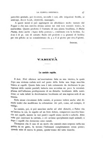 La clinica ostetrica rivista di ostetricia, ginecologia e pediatria. - A. 1, n. 1 (1899)-a. 40, n. 12 (dic. 1938)