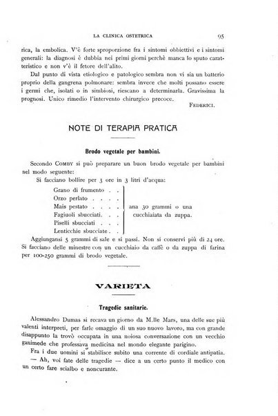 La clinica ostetrica rivista di ostetricia, ginecologia e pediatria. - A. 1, n. 1 (1899)-a. 40, n. 12 (dic. 1938)