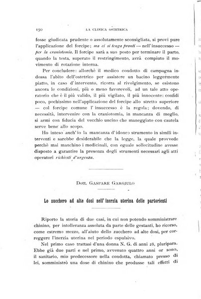 La clinica ostetrica rivista di ostetricia, ginecologia e pediatria. - A. 1, n. 1 (1899)-a. 40, n. 12 (dic. 1938)