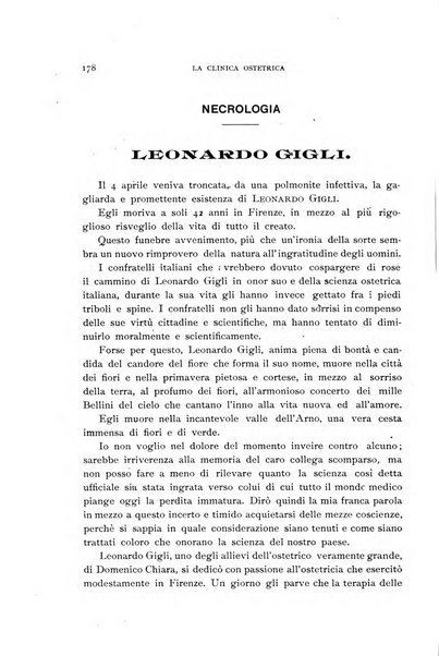 La clinica ostetrica rivista di ostetricia, ginecologia e pediatria. - A. 1, n. 1 (1899)-a. 40, n. 12 (dic. 1938)