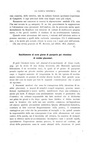 La clinica ostetrica rivista di ostetricia, ginecologia e pediatria. - A. 1, n. 1 (1899)-a. 40, n. 12 (dic. 1938)