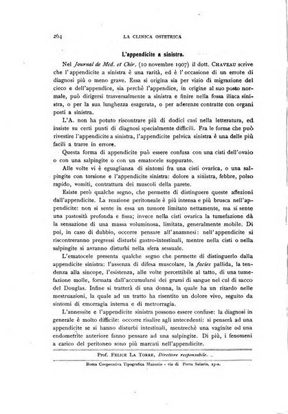 La clinica ostetrica rivista di ostetricia, ginecologia e pediatria. - A. 1, n. 1 (1899)-a. 40, n. 12 (dic. 1938)