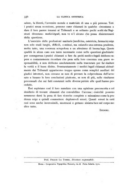 La clinica ostetrica rivista di ostetricia, ginecologia e pediatria. - A. 1, n. 1 (1899)-a. 40, n. 12 (dic. 1938)