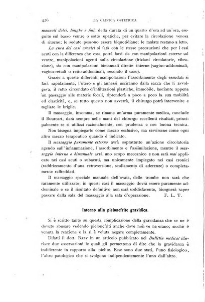 La clinica ostetrica rivista di ostetricia, ginecologia e pediatria. - A. 1, n. 1 (1899)-a. 40, n. 12 (dic. 1938)