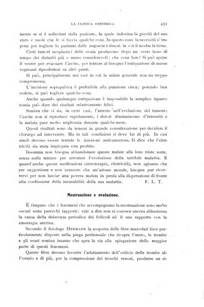 La clinica ostetrica rivista di ostetricia, ginecologia e pediatria. - A. 1, n. 1 (1899)-a. 40, n. 12 (dic. 1938)