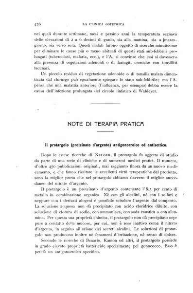 La clinica ostetrica rivista di ostetricia, ginecologia e pediatria. - A. 1, n. 1 (1899)-a. 40, n. 12 (dic. 1938)