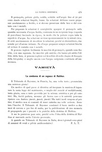 La clinica ostetrica rivista di ostetricia, ginecologia e pediatria. - A. 1, n. 1 (1899)-a. 40, n. 12 (dic. 1938)