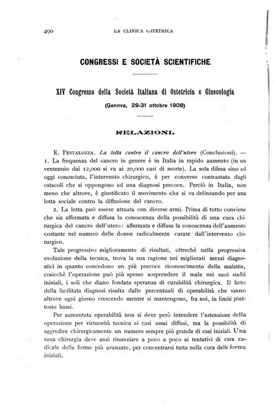 La clinica ostetrica rivista di ostetricia, ginecologia e pediatria. - A. 1, n. 1 (1899)-a. 40, n. 12 (dic. 1938)