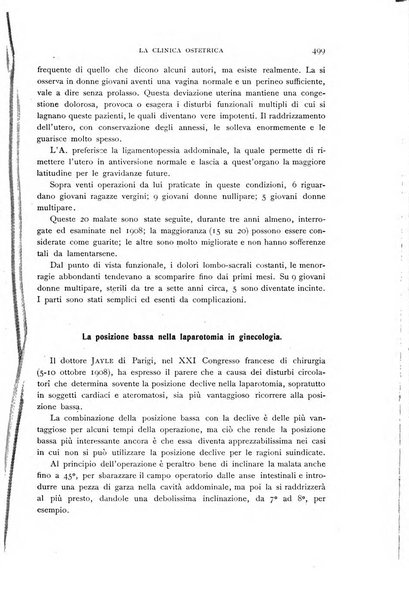 La clinica ostetrica rivista di ostetricia, ginecologia e pediatria. - A. 1, n. 1 (1899)-a. 40, n. 12 (dic. 1938)