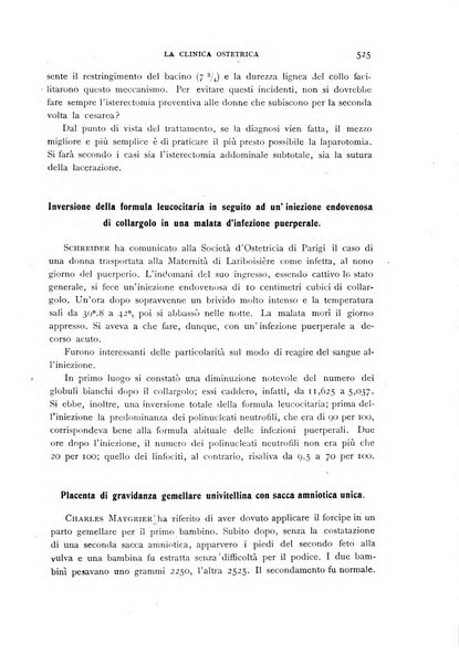 La clinica ostetrica rivista di ostetricia, ginecologia e pediatria. - A. 1, n. 1 (1899)-a. 40, n. 12 (dic. 1938)