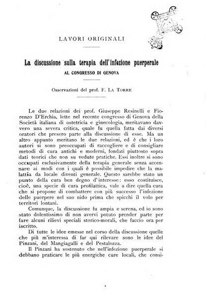 La clinica ostetrica rivista di ostetricia, ginecologia e pediatria. - A. 1, n. 1 (1899)-a. 40, n. 12 (dic. 1938)